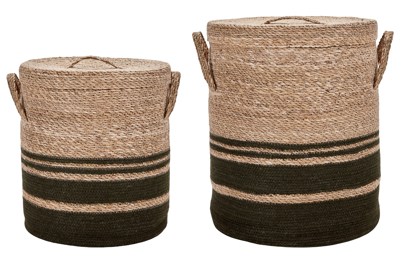 House Doctor Set dvou košů na prádlo z přírodních vláken Laundry II. 40/50 cm House Doctor