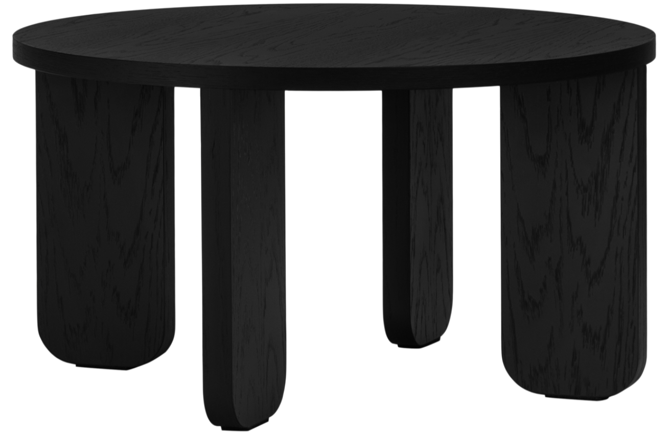 Noo.ma Černý dubový konferenční stolek Kuvu 75 cm Noo.ma