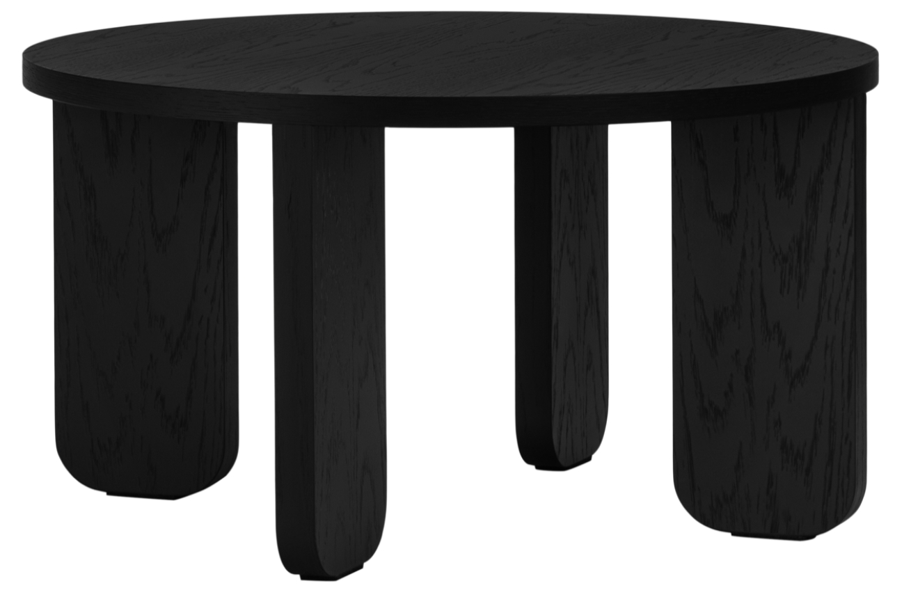 Noo.ma Černý dubový konferenční stolek Kuvu 55 cm Noo.ma
