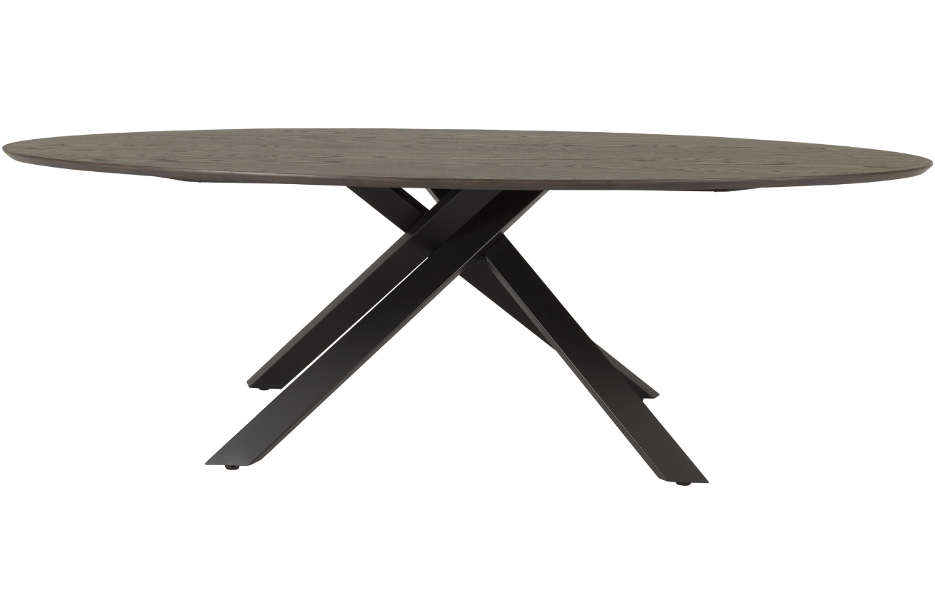 Hnědý dubový oválný jídelní stůl Tenzo Cox 240 x 120 cm Tenzo