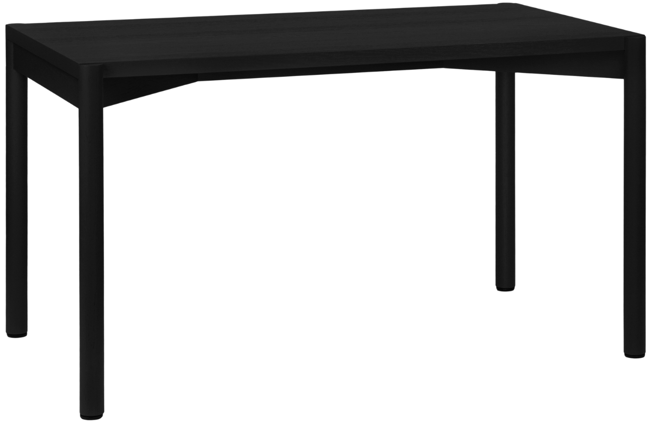 Noo.ma Černý dubový jídelní stůl Yami 130 x 70 cm Noo.ma