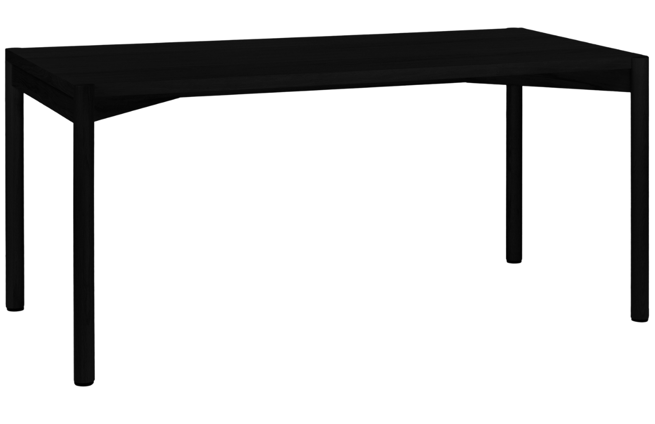 Noo.ma Černý dubový jídelní stůl Yami 160 x 75 cm Noo.ma