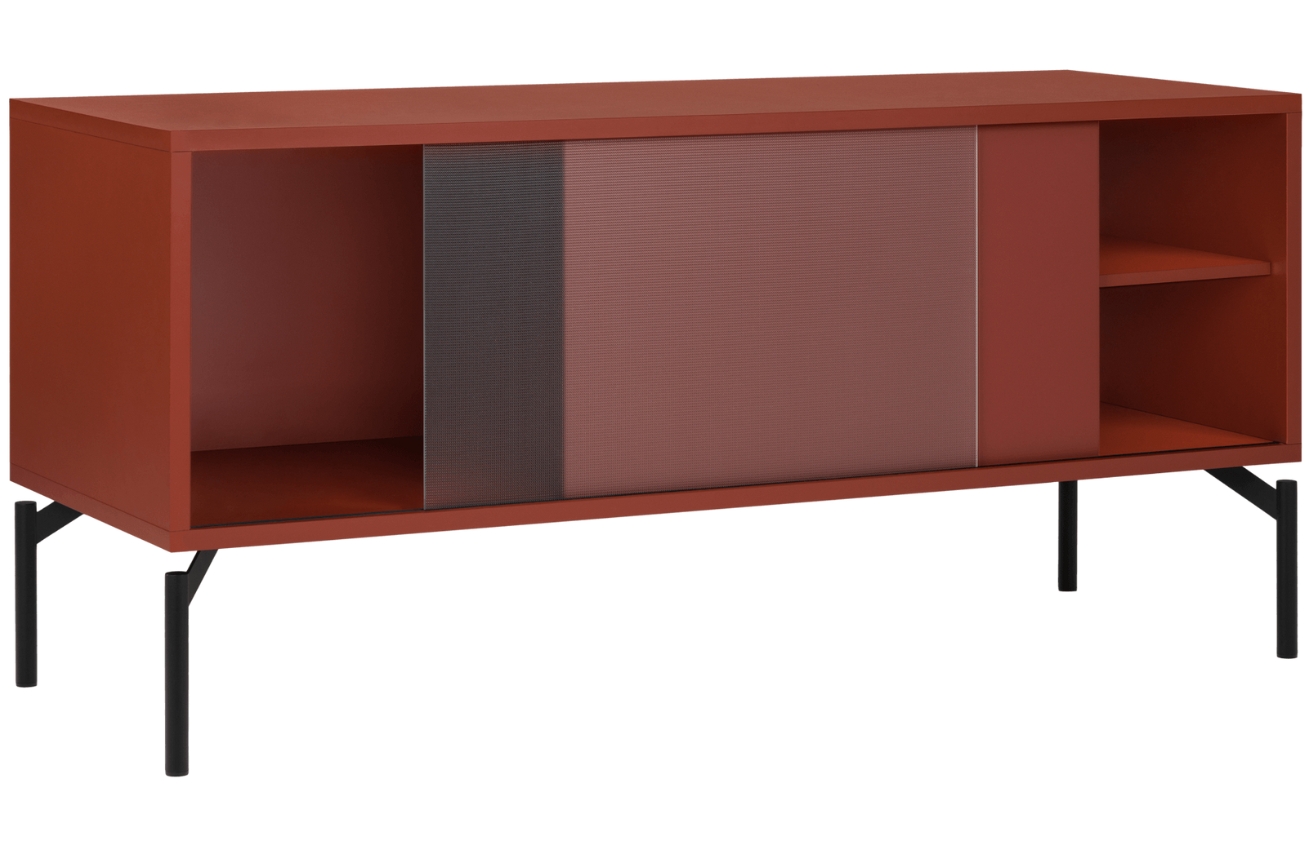 Noo.ma Červený TV stolek Met 116 x 42 cm Noo.ma