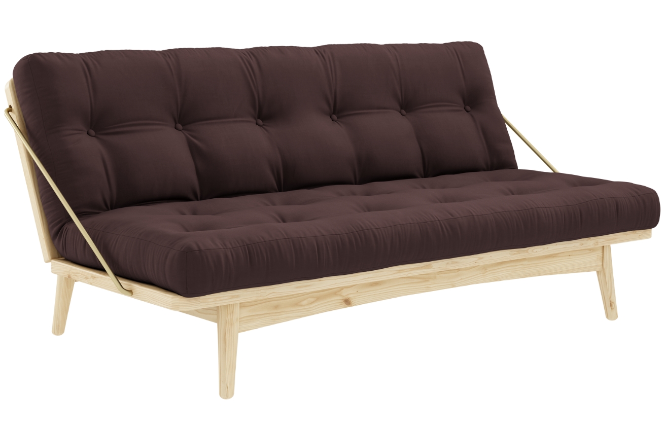 Tmavě hnědá trojmístná rozkládací pohovka Karup Design Folk 190 cm Karup Design