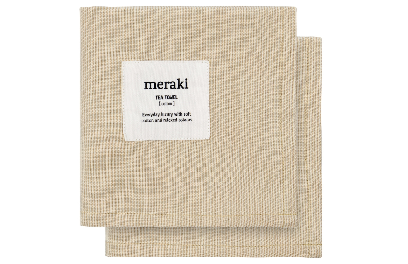 Sada dvou béžových bavlněných utěrek Meraki Verum 75 x 55 cm Meraki