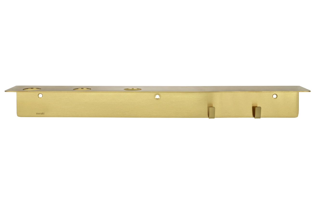 Zlatý kovový držák s háčky Meraki Supply 50 cm Meraki