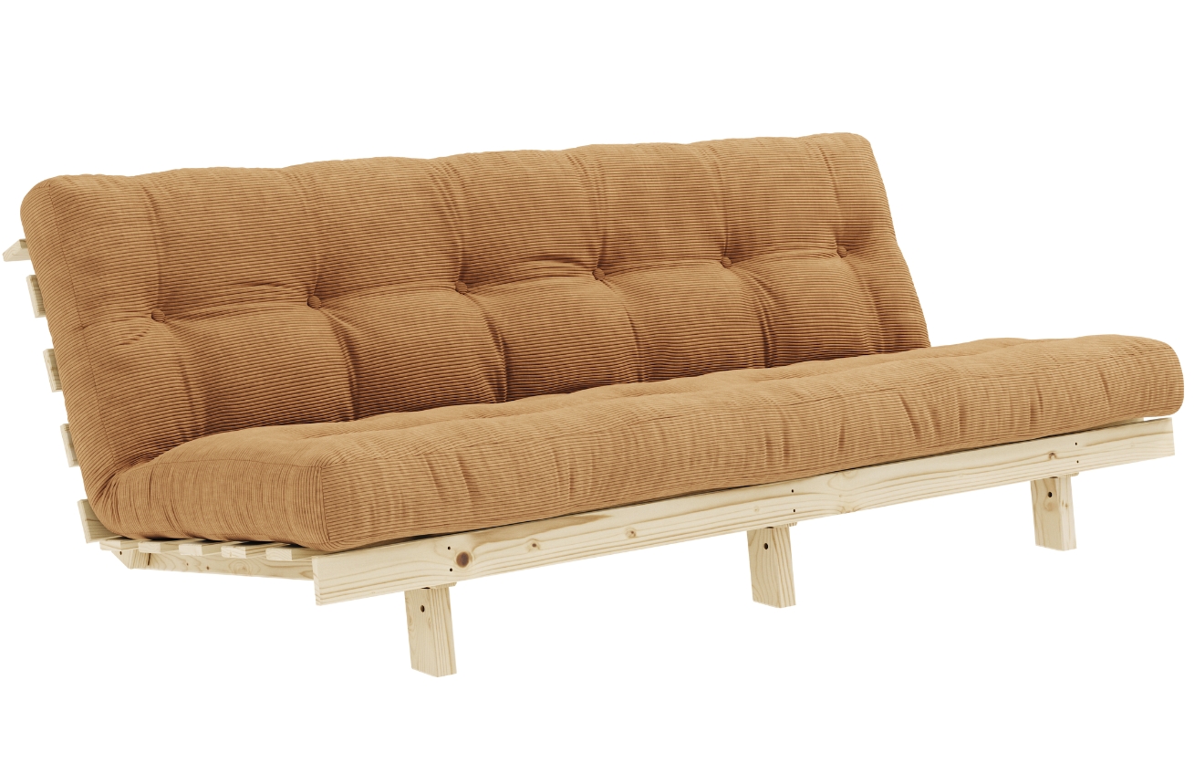 Hnědá manšestrová trojmístná rozkládací pohovka Karup Design Lean 190 cm Karup Design