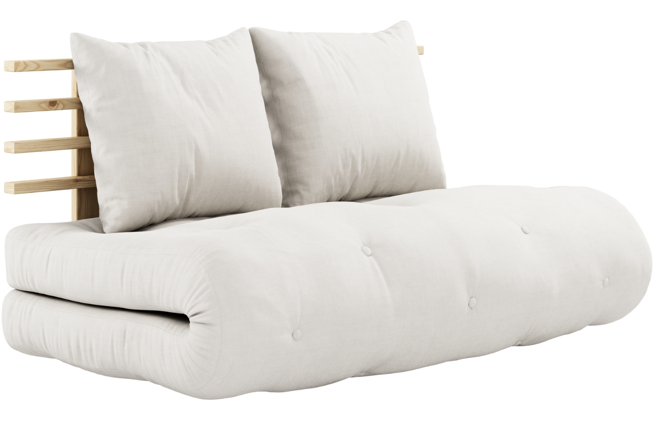 Bílá dvoumístná rozkládací pohovka Karup Design Shin Sano 140 cm Karup Design
