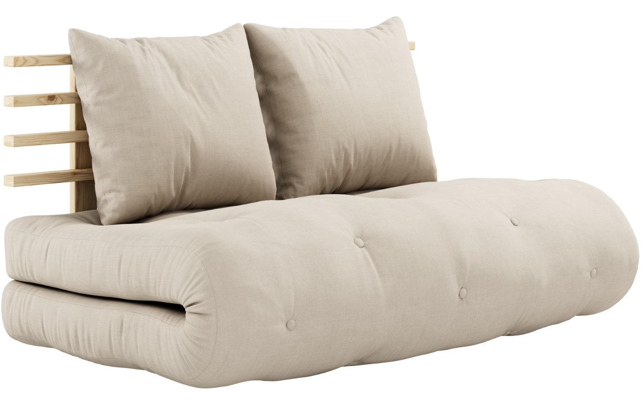 Béžová dvoumístná rozkládací pohovka Karup Design Shin Sano 140 cm Karup Design
