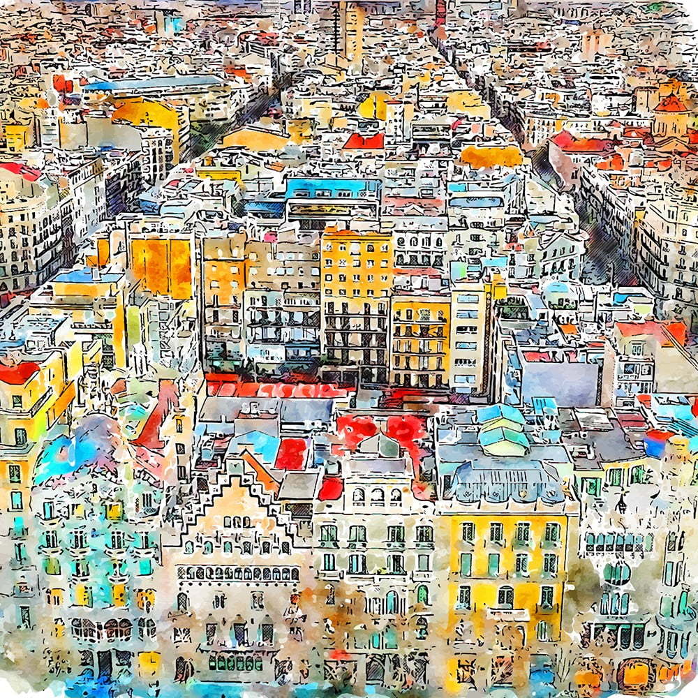 Obraz 30x30 cm Barcelona – Fedkolor Fedkolor