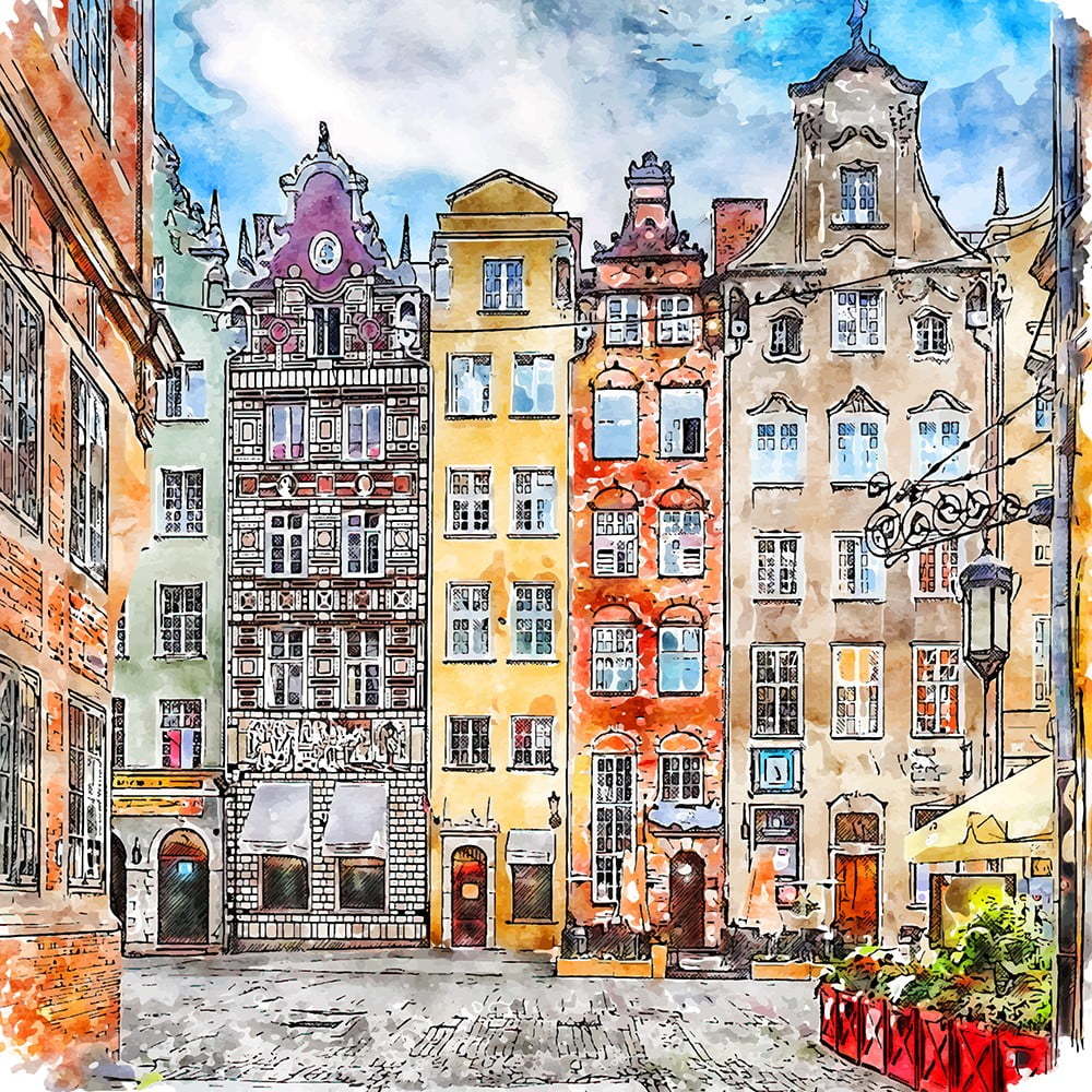 Obraz 50x50 cm Gdansk – Fedkolor Fedkolor