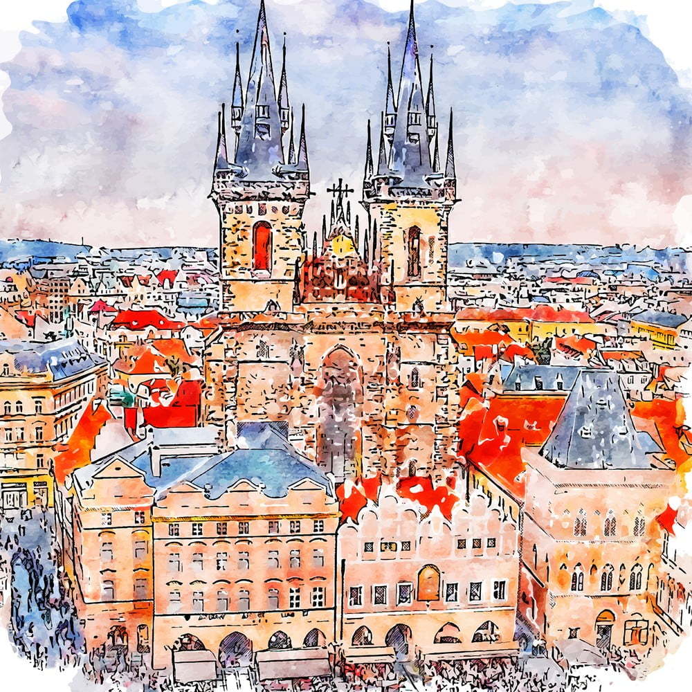 Obraz 90x90 cm Prague – Fedkolor Fedkolor