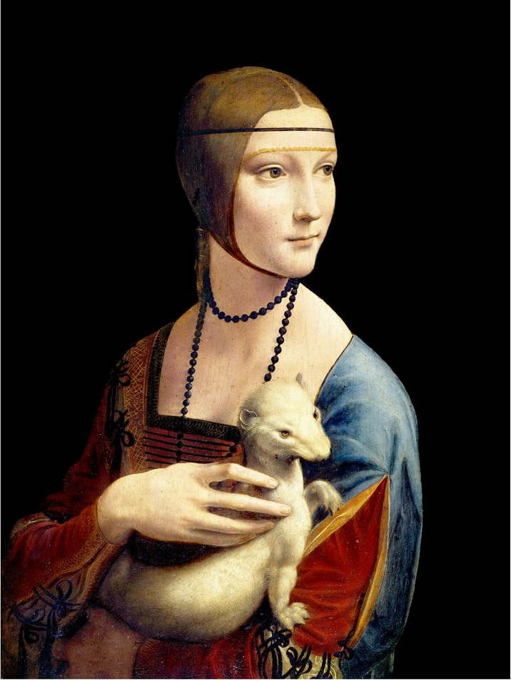 Obraz - reprodukce 30x40 cm Lady with an Ermine