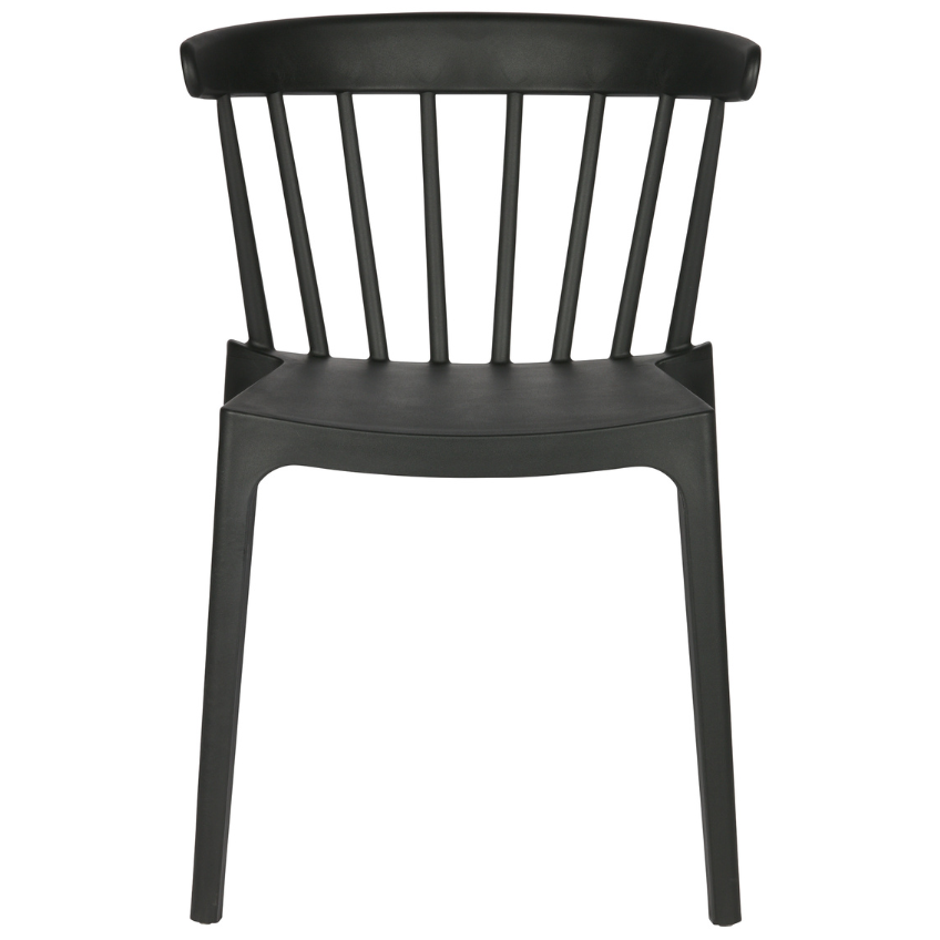 Hoorns Černá plastová zahradní jídelní židle Marbel Hoorns