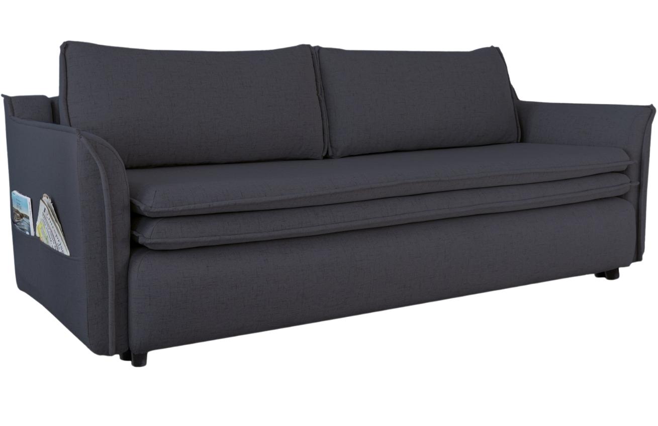 Antracitově šedá čalouněná třímístná rozkládací pohovka Miuform Charming Charlie 225 cm Miuform