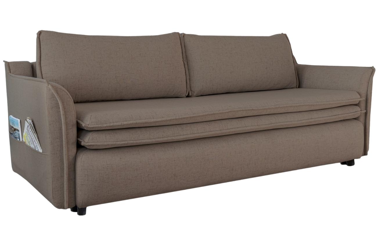 Hnědá čalouněná třímístná rozkládací pohovka Miuform Charming Charlie 225 cm Miuform