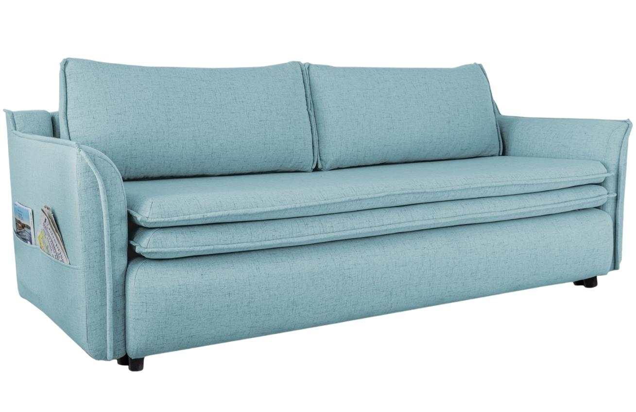Světle modrá čalouněná třímístná rozkládací pohovka Miuform Charming Charlie 225 cm Miuform