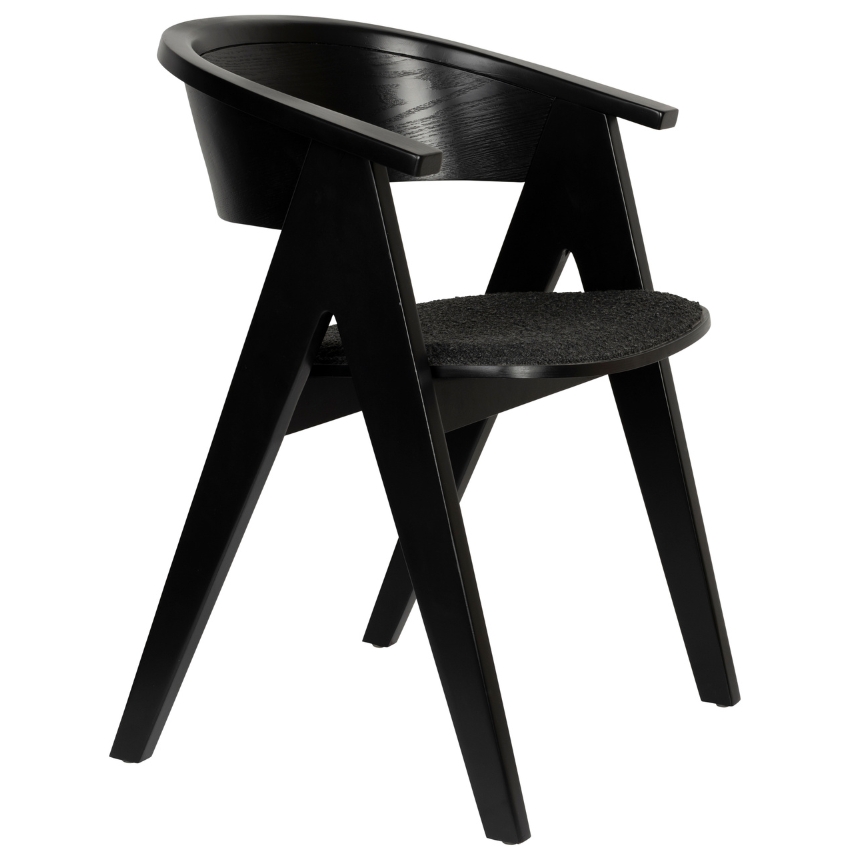 Černá dřevěná jídelní židle ZUIVER NDSM Zuiver
