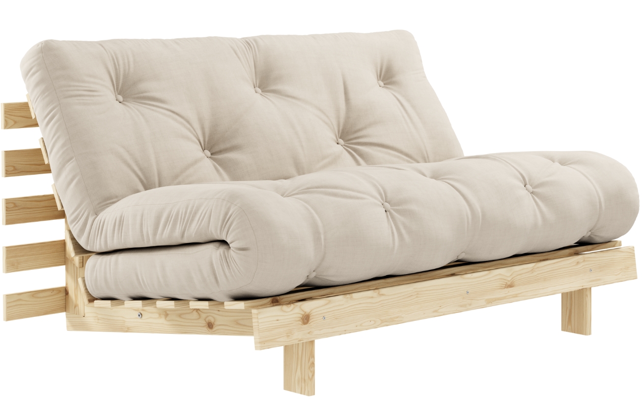 Béžová dvoumístná rozkládací pohovka Karup Design Roots 140 cm Karup Design