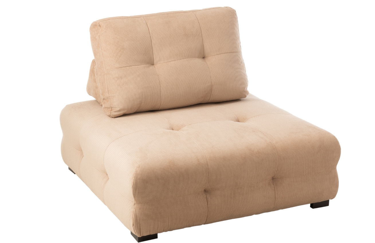Béžový manšestrový modul J-line Jasperina 117 x 117 cm J-line