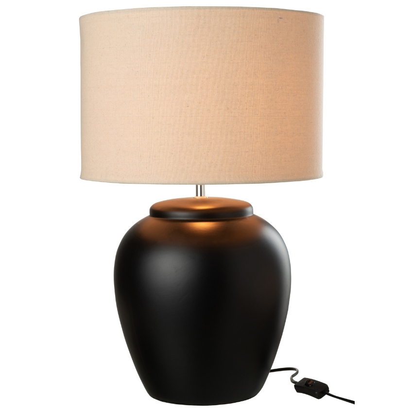 Černá keramická stolní lampa J-line Jully 62 cm J-line