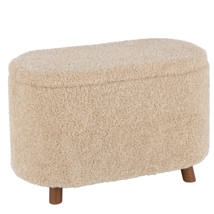 Béžový čalouněný taburet J-line Gamba 48 cm J-line
