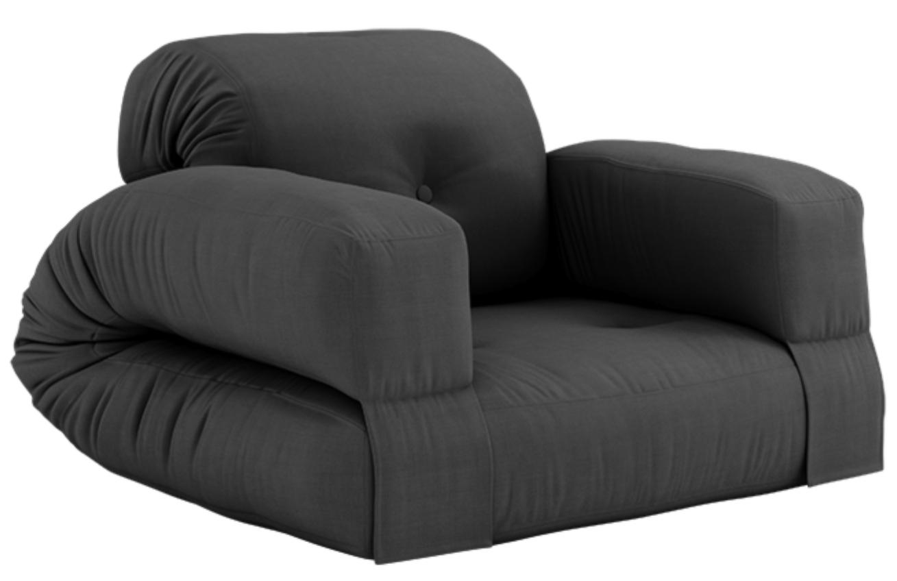Tmavě šedé rozkládací křeslo Karup Design Hippo Karup Design