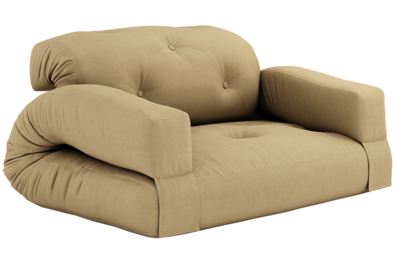 Tmavě béžová dvoumístná rozkládací pohovka Karup Design Hippo 140 cm Karup Design