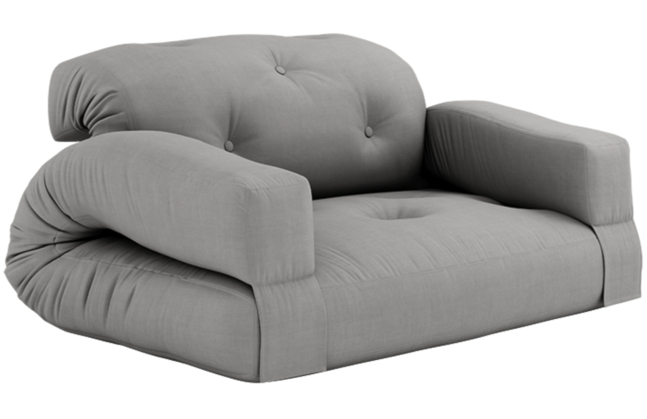 Šedá dvoumístná rozkládací pohovka Karup Design Hippo 140 cm Karup Design