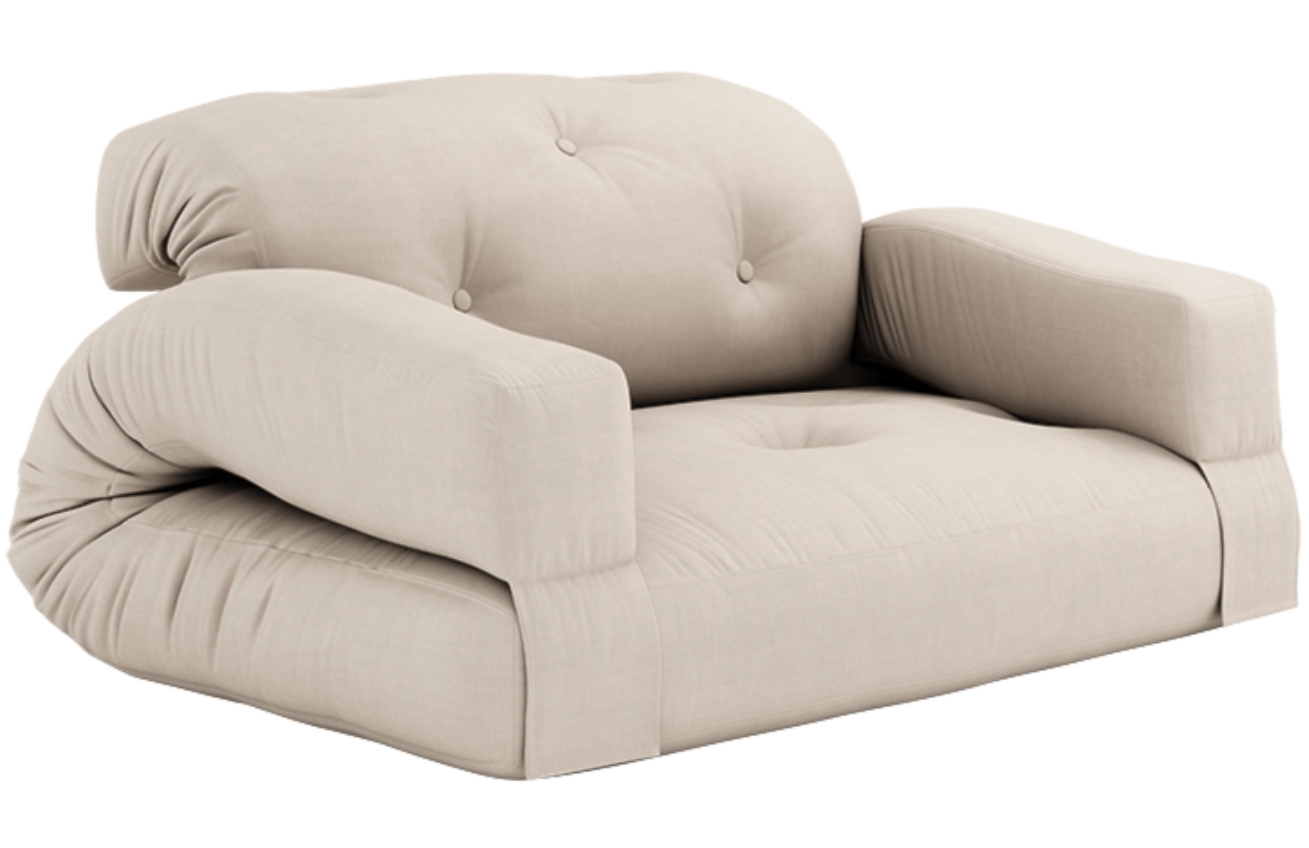 Béžová dvoumístná rozkládací pohovka Karup Design Hippo 140 cm Karup Design