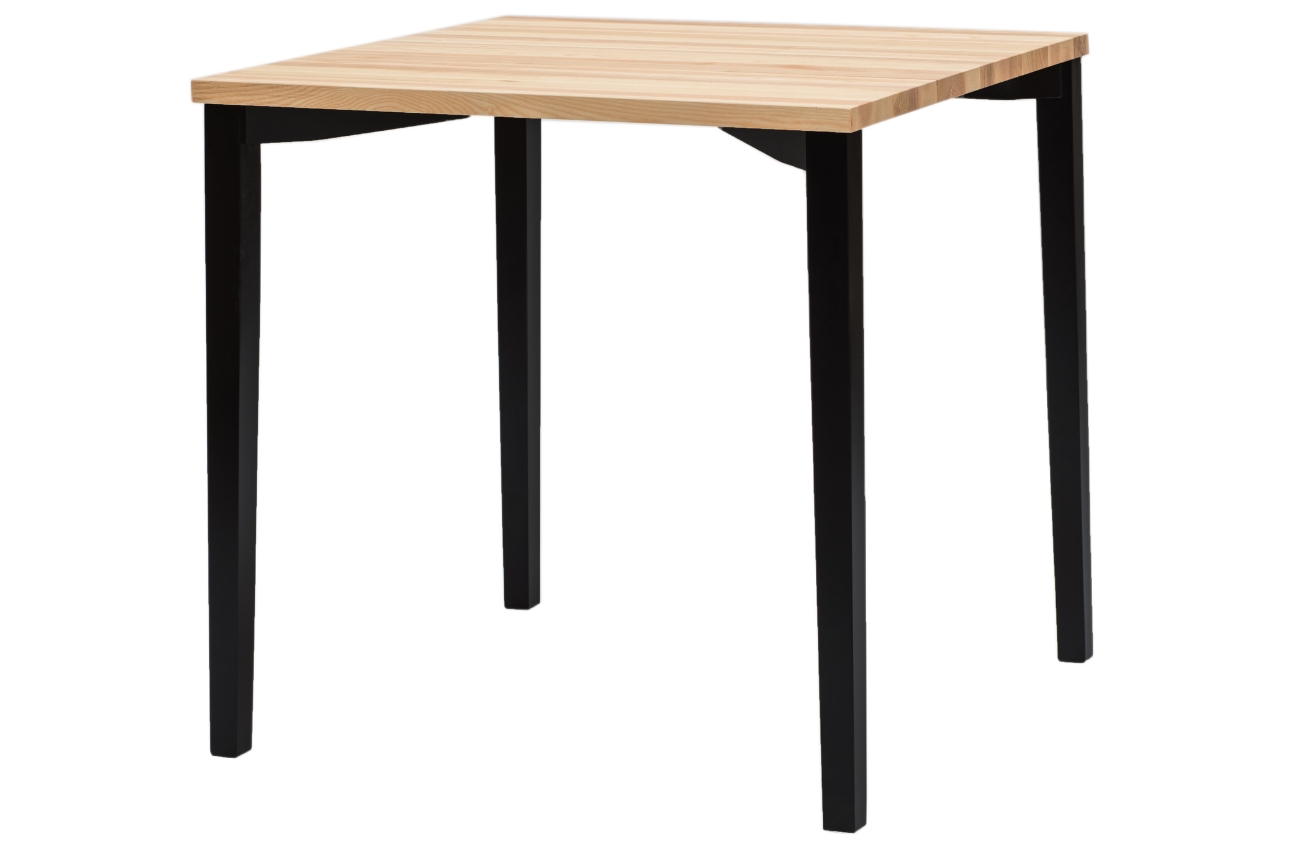 Dřevěný jídelní stůl RAGABA TRIVENTI 80 x 80 cm s černou podnoží Ragaba