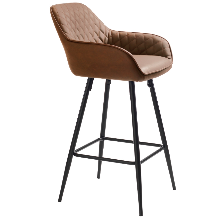 Hnědá koženková barová židle Unique Furniture Milton 67 cm Unique Furniture