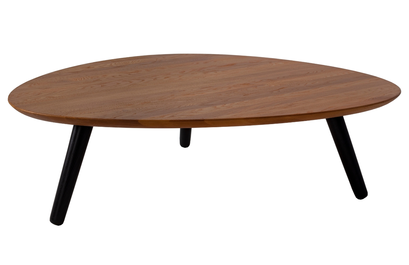 Dřevěný konferenční stolek RAGABA CONTRAST PICK 103 x 97 cm s černou podnoží Ragaba