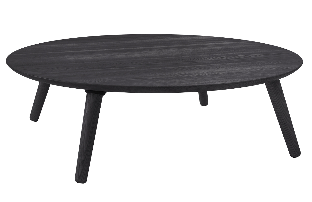 Tmavě šedý dřevěný konferenční stolek RAGABA CONTRAST SLICE 100 cm Ragaba