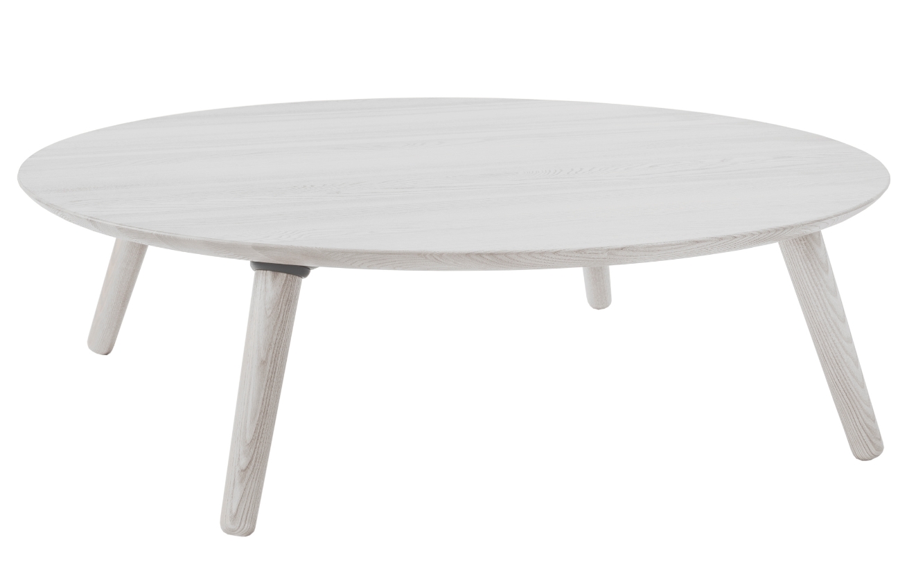 Bílý dřevěný konferenční stolek RAGABA CONTRAST SLICE 100 cm Ragaba