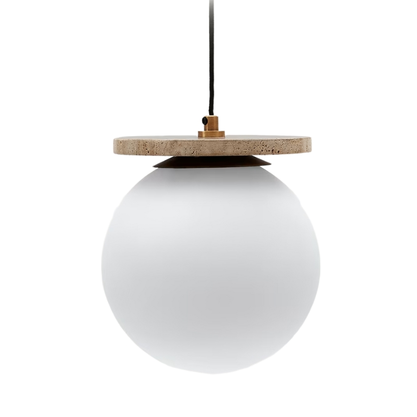 Bílé skleněné závěsné světlo Kave Home Malachi 20 cm Kave Home