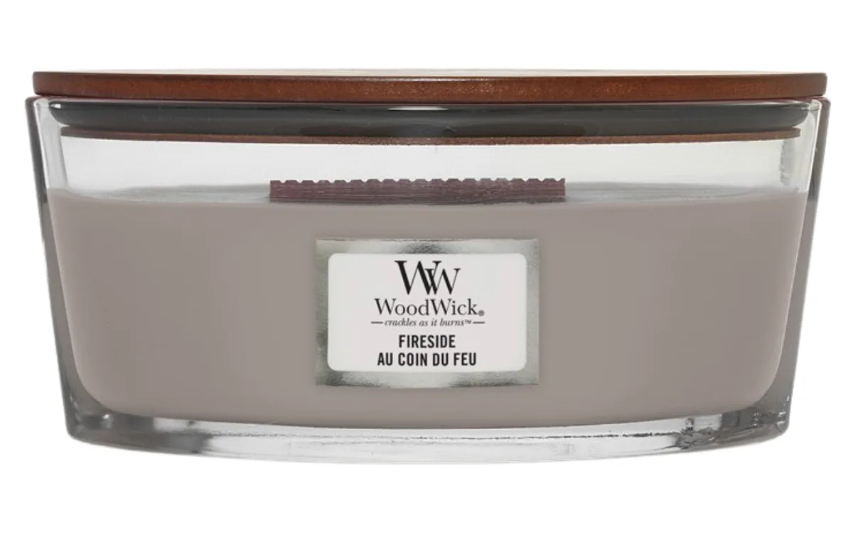 Vonná svíčka WoodWick loď, Fireside