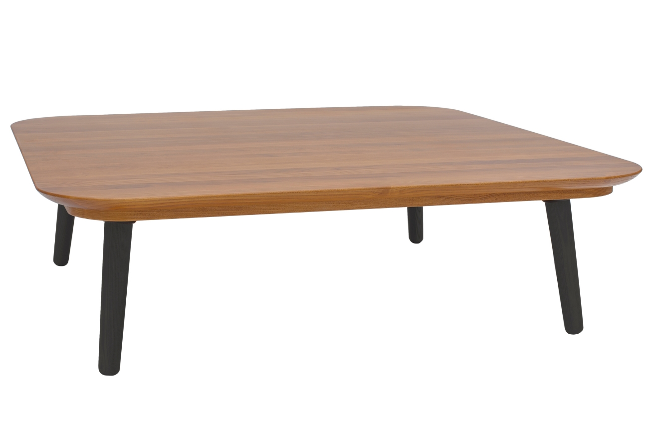 Dřevěný konferenční stolek RAGABA CONTRAST TETRA 110 x 110 cm s černou podnoží Ragaba