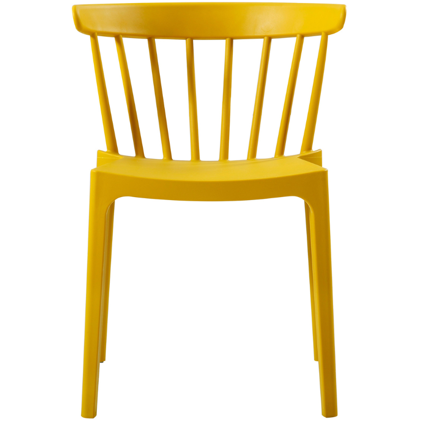 Hoorns Žlutá plastová zahradní jídelní židle Marbel Hoorns