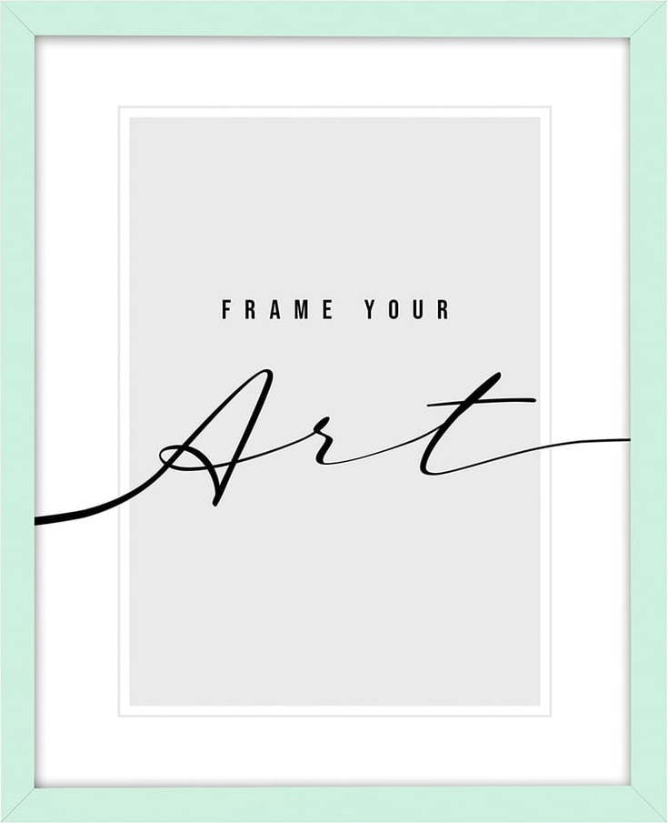 Plastový rámeček na zeď v mentolové barvě 34x44 cm knor