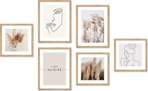 Sada plak&aacute;tů v r&aacute;mu 6 ks 32x32 cm knor