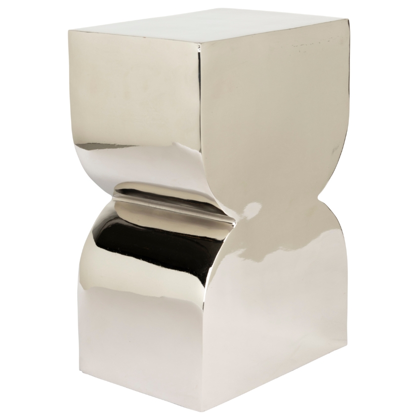 Stříbrná kovová stolička ZUIVER CONES 45 cm Zuiver