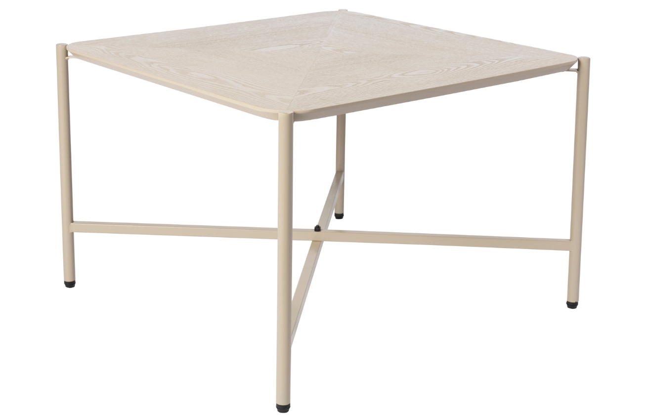 White Label Béžový lakovaný konferenční stolek WLL MARCIO 40 x 40 cm White Label