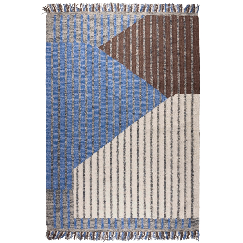 Modrý bavlněný koberec DUTCHBONE HAMPTON 200 x 300 cm Dutchbone