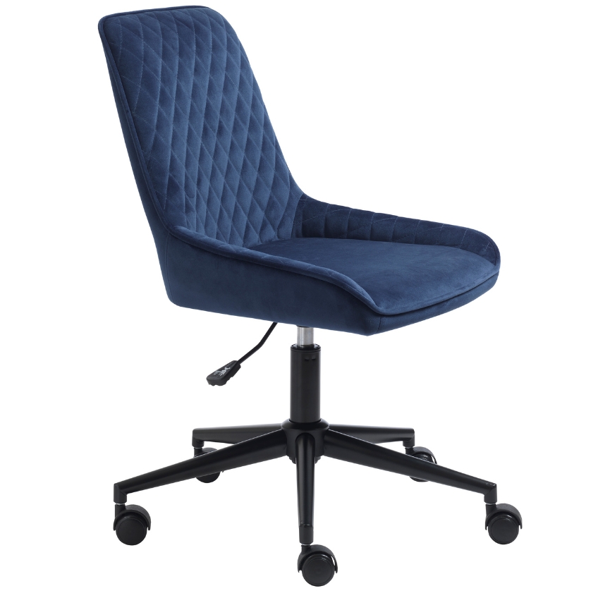 Modrá sametová konferenční židle Unique Furniture Milton Unique Furniture