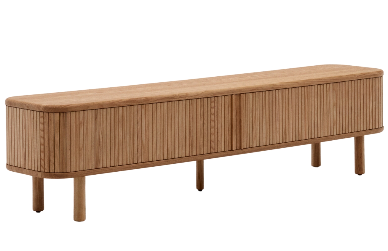 Dřevěný TV stolek Kave Home Mailen 200 x 40 cm Kave Home