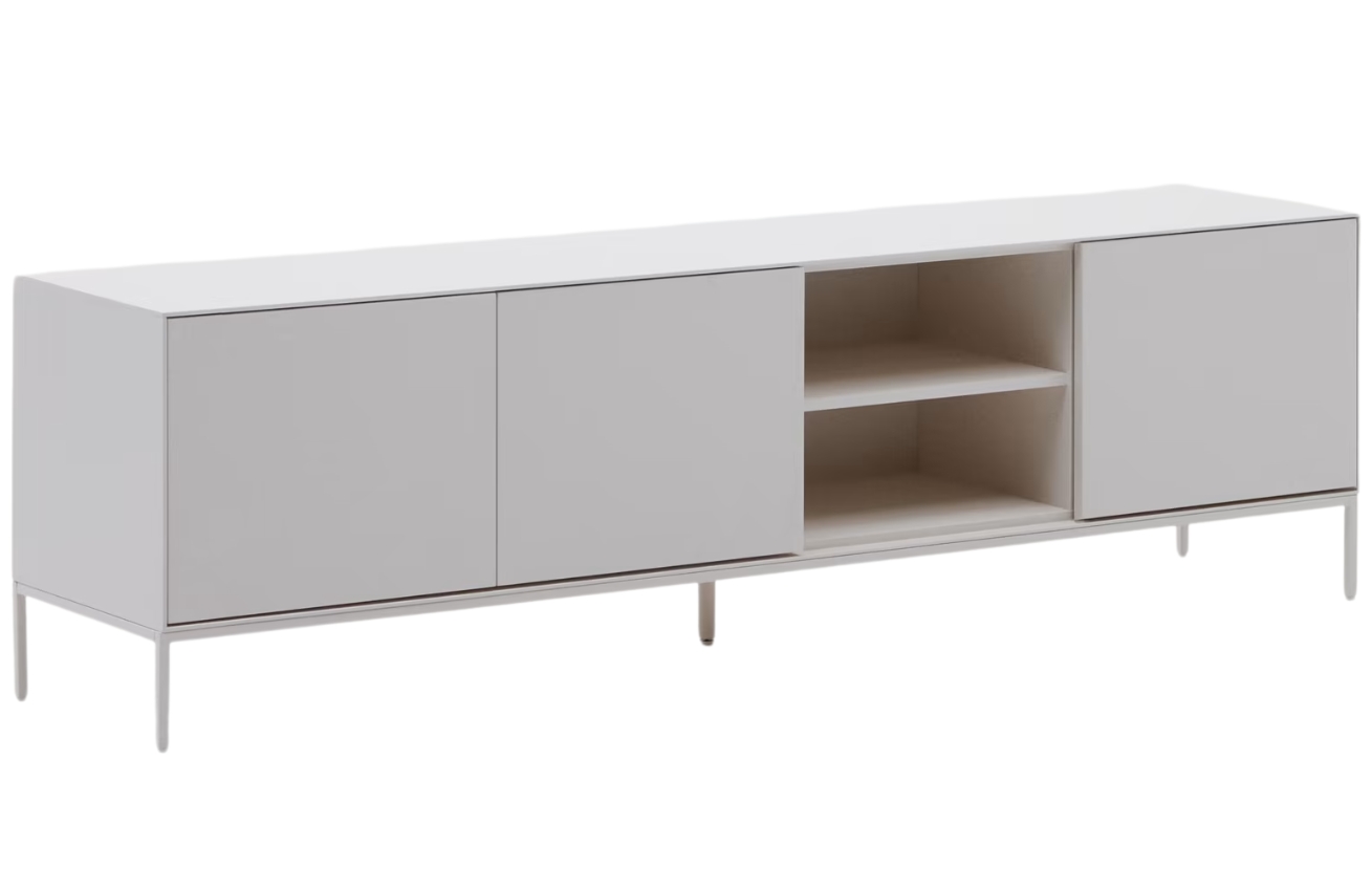 Bílý lakovaný TV stolek Kave Home Vedrana II. 195 x 40 cm Kave Home
