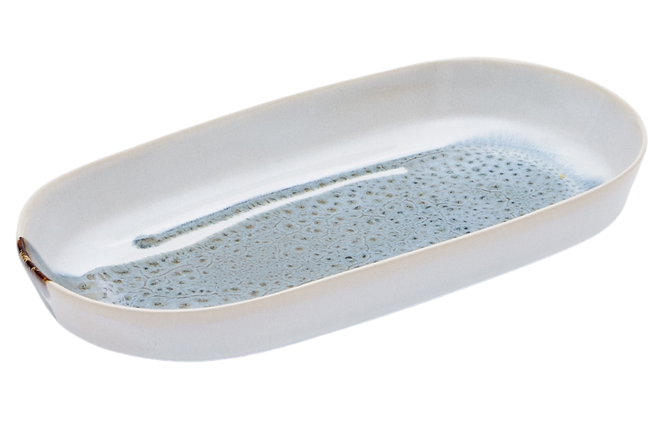 Modro-bílá keramická miska Kave Home Vejer 25 cm Kave Home