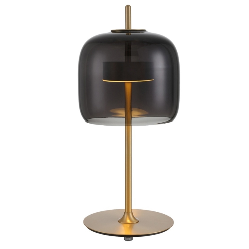 Černo-zlatá skleněná stolní LED lampa Miotto Ardolia Miotto