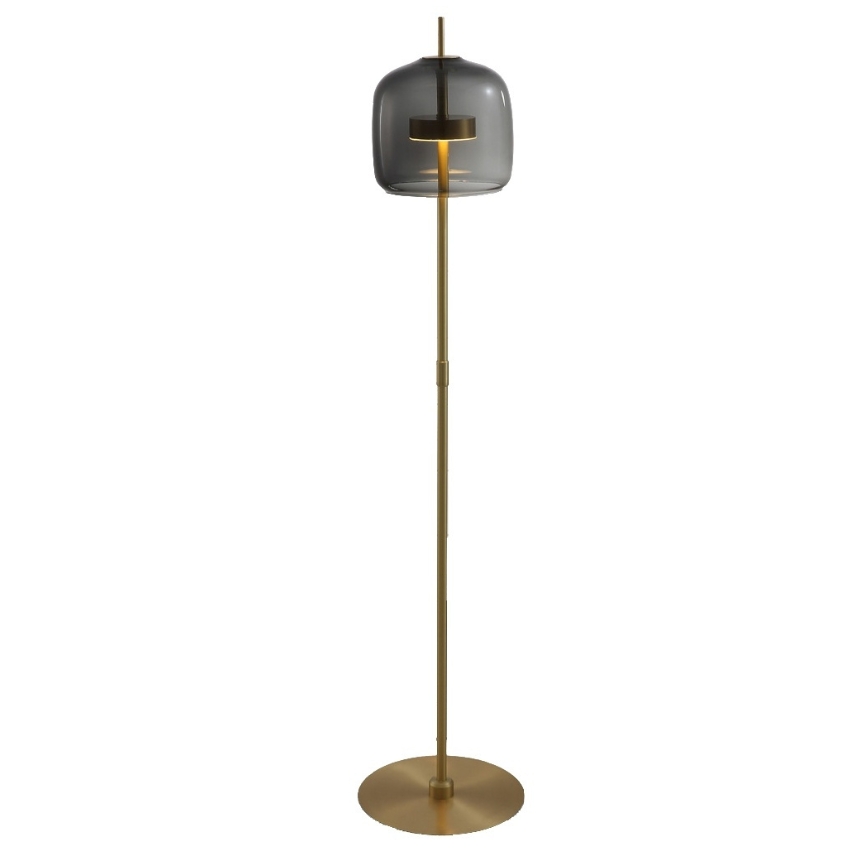Černo-zlatá skleněná stojací LED lampa Miotto Ardolia 152 cm Miotto